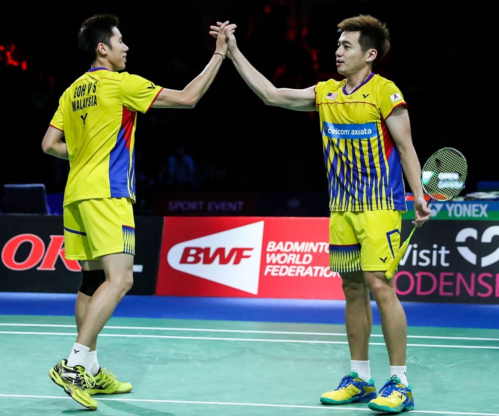 BWF Our national Men's Doubles players, Goh V Shem and Tan Wee Kiong.